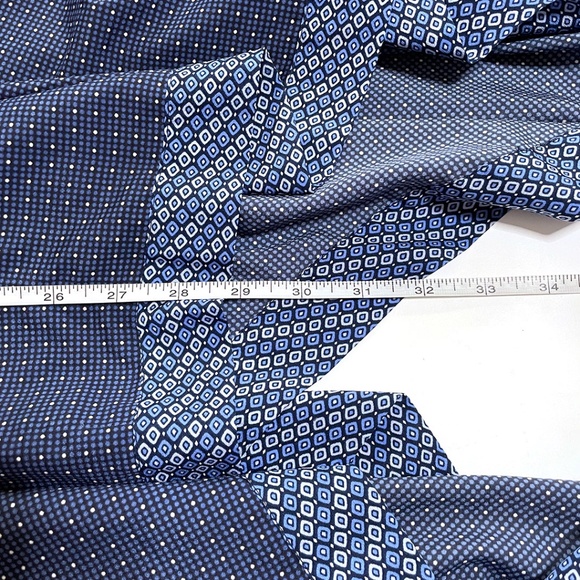 Banana Republic Blue Dotted Handkerchief Hem Dress Sz 4P - Picture 5 of 12